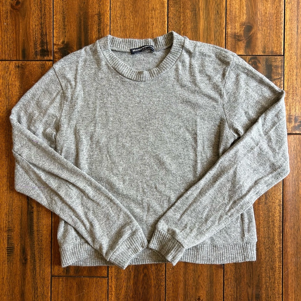 Brandy Melville Gray Crewneck Sweater